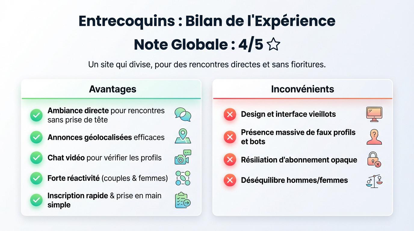 <strong>Interface du site de rencontre libertine Entrecoquins et avis utilisateur</strong>